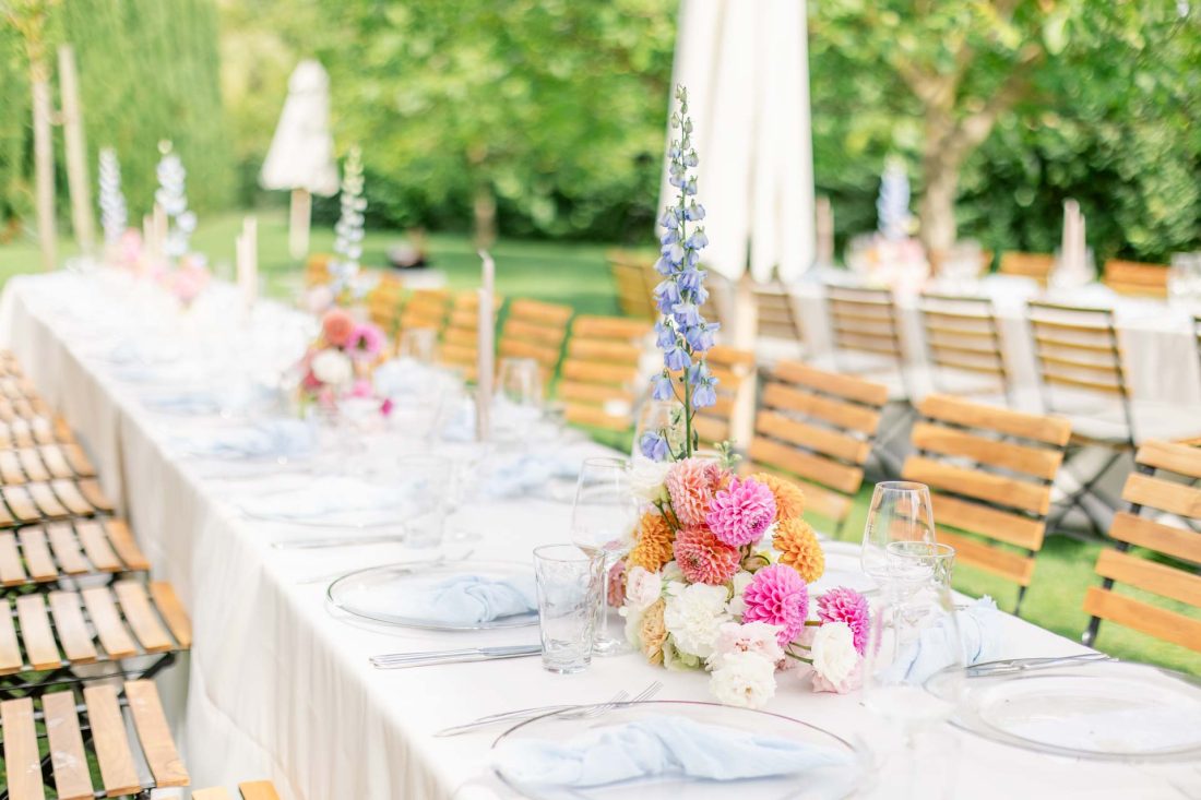 Hochzeit Weingut Mussler Blumenarrangements