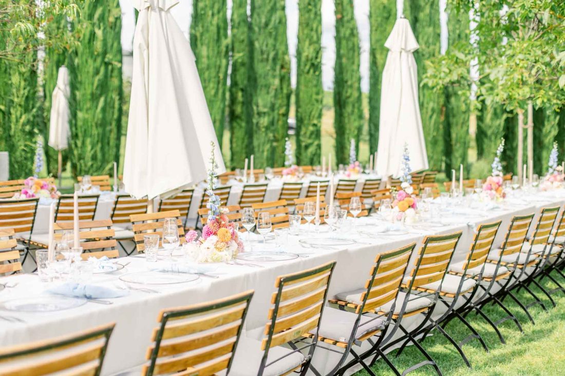 Hochzeit Weingut Mussler Tischtafel